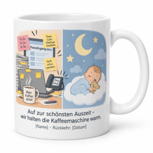 Elternzeit-Tasse personalisiert – Studio